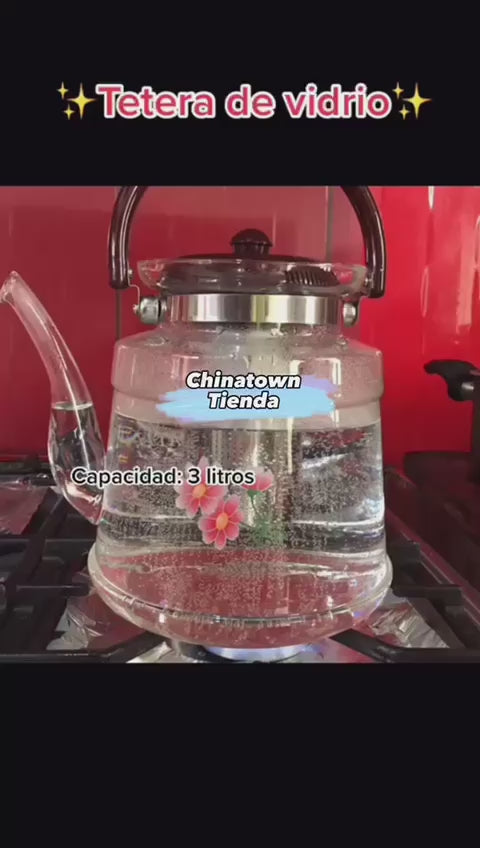 Tetera pyrex resistente al calor vidrio